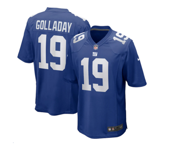 Men's New York Giants #19 Kenny Golladay Royal Blue Stitched Jersey